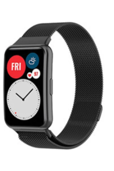 KILIFTECH Huawei Watch Fit Uyumlu KRD-01 Metal Zore Kordon-Gümüş - Resim 2