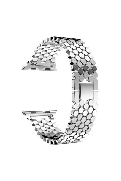 Doping Digital Watch Ultra 49mm Kordon Uyumlu KRD-30 Metal Strap Kayış CLO- Gümüş