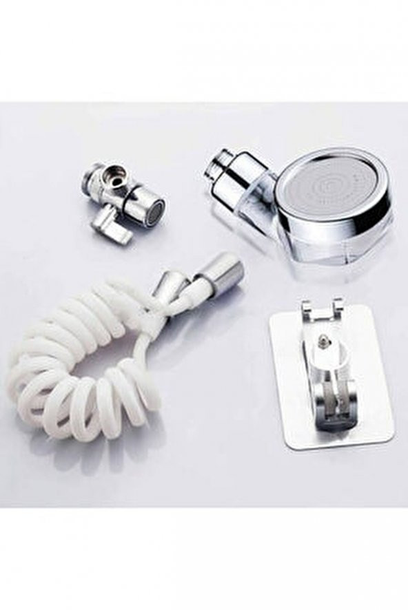 Spiral Hortumlu Banyo Ayarlanabilir Hareketli Banyo Mutfak Lavabo Musluk Duş Başlığı Duş Seti - Resim 3
