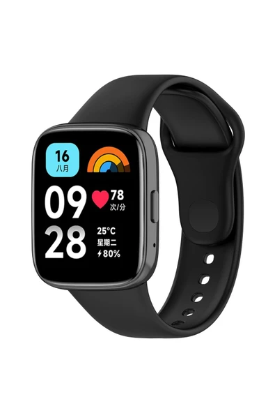 KILIFTECH Xiaomi Redmi Watch 3 Active Uyumlu Klasik Zore Kordon-Siyah ürün görseli 1