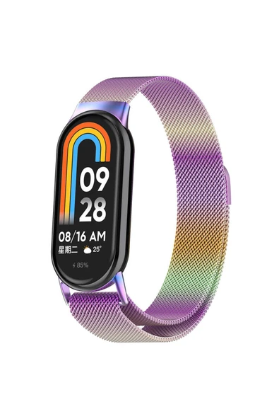 KILIFTECH Xiaomi Smart Band 8 Zore KRD-01 Metal Kordon-Colorful ürün görseli