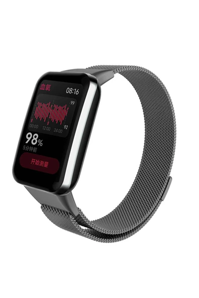 KILIFTECH Xiaomi Mi Band 7 Pro Zore KRD-01 Metal Kordon-Gri ürün görseli 1