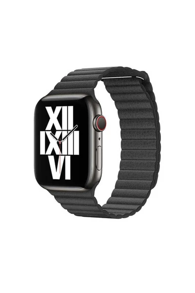 Lofy Watch 38mm Uyumlu KRD-09 Deri Lop Kordon lofy Siyah ürün görseli