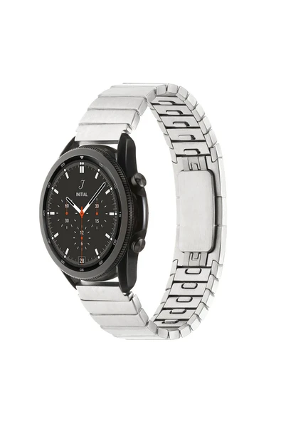 KILIFTECH Xiaomi Amazfit Pace Uyumlu KRD-82 22mm Metal Zore Kordon-Gümüş