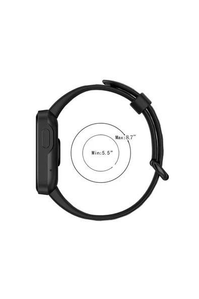 zore Xiaomi Redmi Watch 2 Lite KRD-02 Uyumlu Kordon FPT Siyah-Beyaz - Resim 6