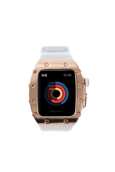 zore Watch 44mm Uyumlu KRD-65 Kordon-btz-Siyah-Gold - 5
