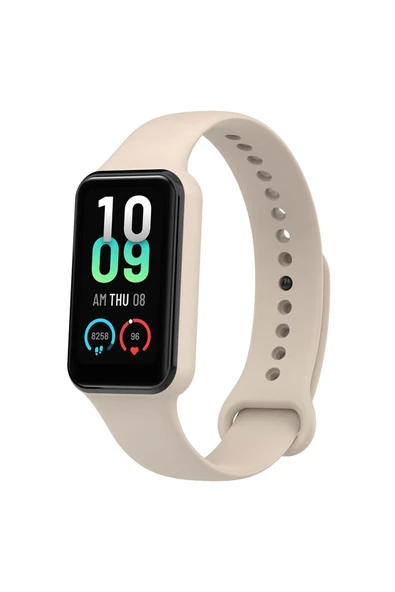 KILIFTECH Xiaomi Amazfit Band 7 Uyumlu KRD-87 Uyumlu Zore Kordon-Krem - Resim 2