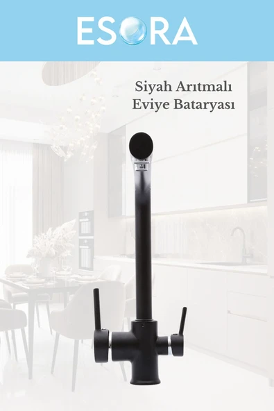 ESORA Siyah Krom Arıtmalı Eviye Bataryası - 2