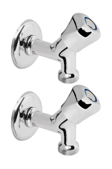 ESORA Krom Pirinç Volonlu 2 Adet Çamaşır Musluğu ürün görseli 1