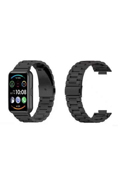 KILIFTECH Huawei Watch Fit 2 Metal Kordon Dönüştürücü CLO- Siyah - 5