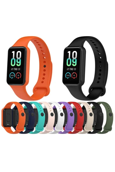 KILIFTECH Xiaomi Amazfit Band 7 Uyumlu KRD-87 Uyumlu Zore Kordon-Lacivert - Resim 3