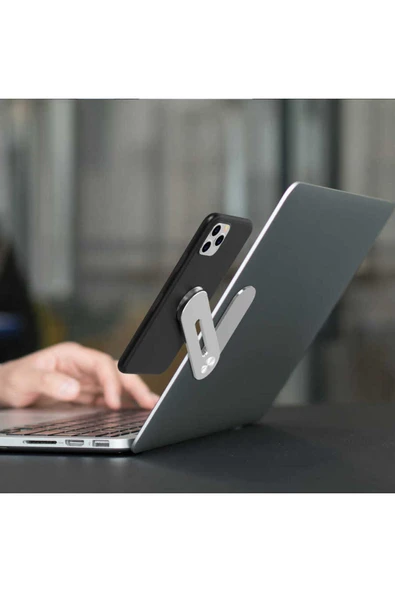 KILIFTECH Zore SJ05 Laptop - Monitör Telefon Tutucu-Gümüş
