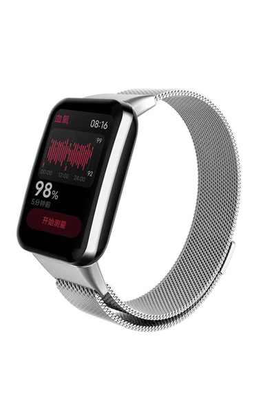 KILIFTECH Xiaomi Mi Band 7 Pro Zore KRD-01 Metal Kordon-Gümüş ürün görseli