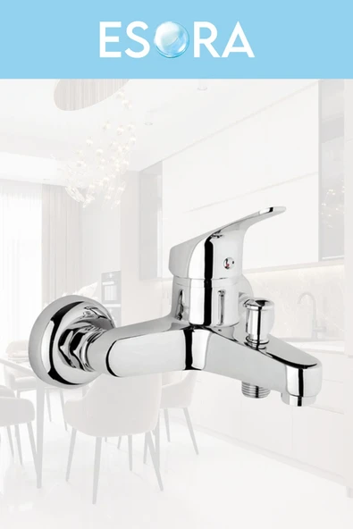 ESORA Krom Mix Banyo Duş Musluğu Çeşmesi Bataryası