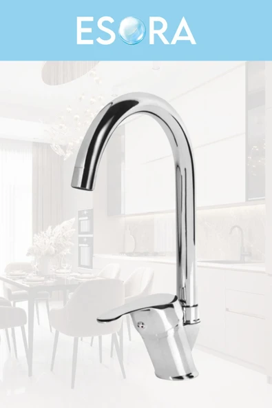 ESORA Robot Duş Sistemi, Baston Lavabo & Mutfak ve Banyo Bataryası 4'lü Set (WC Musluğu Hediyeli) - Resim 4