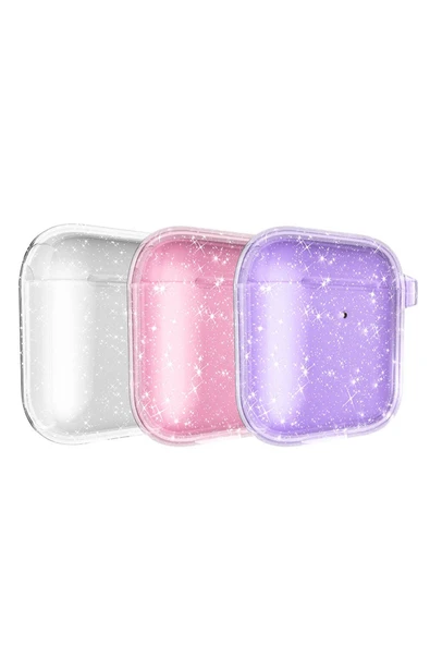 szr store Air-Pods Zore Allstar Airbag 32 Parlayan Simli Saydam Renkli Kılıf-Mor - 2