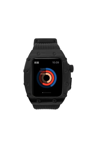 zore Watch 44mm Uyumlu KRD-65 Kordon-btz-Siyah-Gold - 3