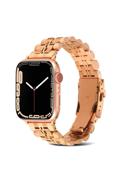 zore Watch 7 45mm Uyumlu KRD-54 Metal Kordon-btz-Rose Gold ürün görseli