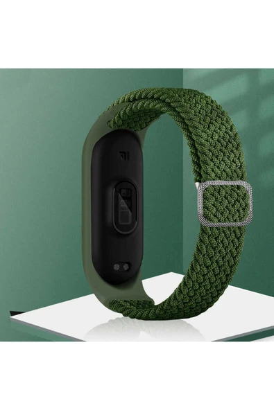 zore Xiaomi Mi Band 5 Uyumlu KRD-49 Örgü Zore Kordon Kırmızı - Resim 3