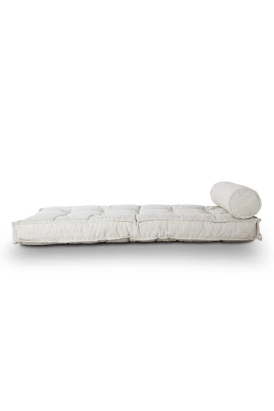 Homedius Sofa Buklet Kapitoneli Yer-sedir Minderi - Beyaz - 7