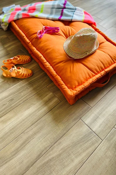 Aida Concept Fransız Yer Minderi 60x60 Puf Gri - Resim 2