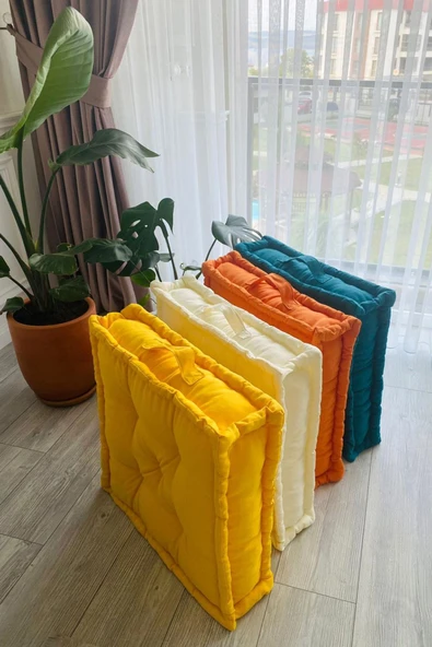 Aida Concept Fransız Yer Minderi 60x60 Puf Gri - Resim 8