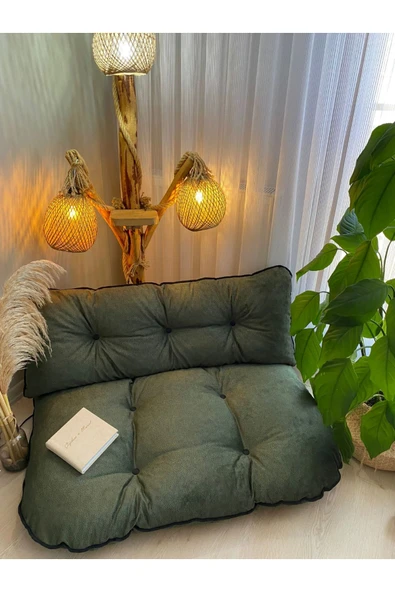 MÇ HOME Palet Minderi Yer Minderi 2 'li Takım Puf Minder - Resim 5