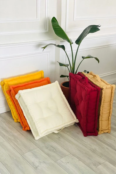 Aida Concept Fransız Yer Minderi 60x60 Puf Gri - Resim 7