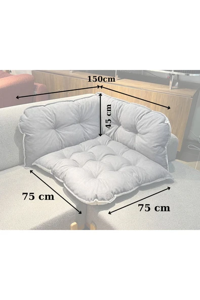 beyzima Yer Minderi Çift Taraflı Köşe Minder - Resim 4