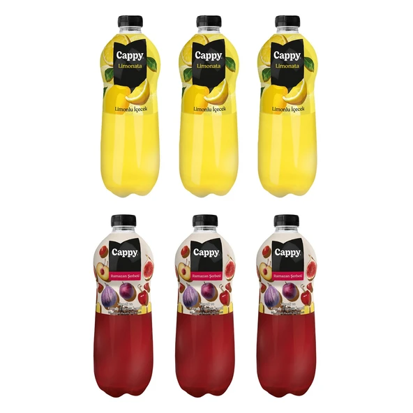 Cappy Limonata ve Ramazan Şerbeti 1 lt 6 lı Karma Paket