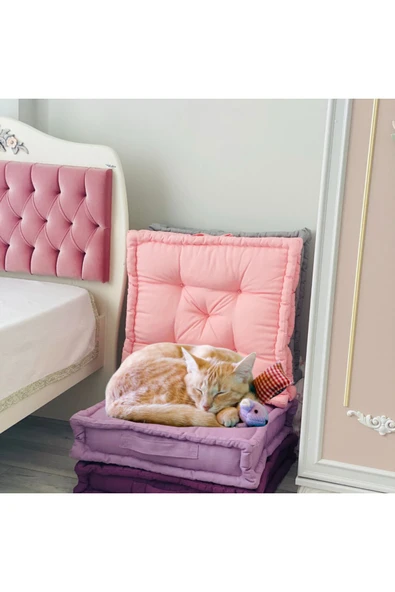 Aida Concept Fransız Yer Minderi 60x120 Puf Pembe - Resim 8
