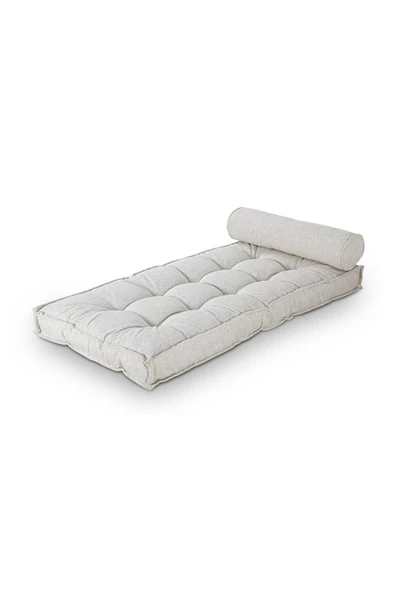 Homedius Sofa Buklet Kapitoneli Yer-sedir Minderi - Beyaz - 6