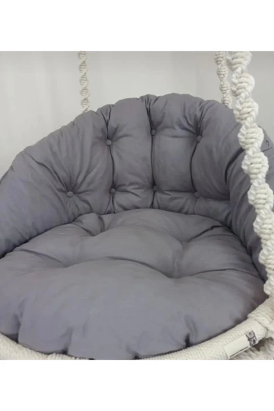 elegant concept tek kişilik makrome salıncak minderi "salıncak görsel amaçlı kullanılmıştır" - Resim 2