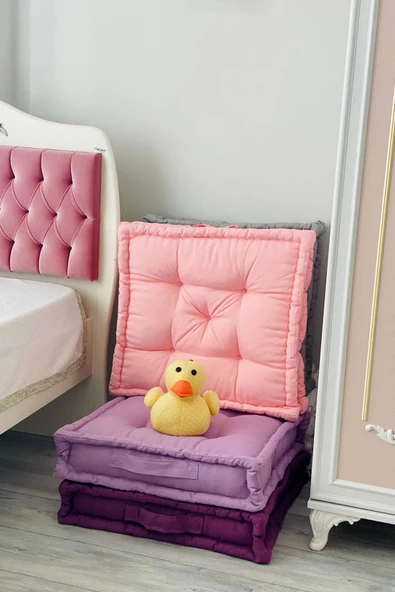 Aida Concept Fransız Yer Minderi 60x60 Puf Gri - Resim 5