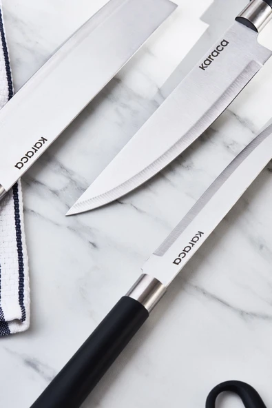 Black Force Satırlı 6 Parça Mutfak Bıçak Seti - 3