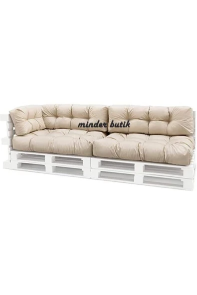 Minder Butik 2'li Krem Palet Minderi Seti