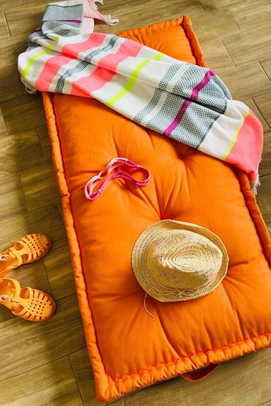 Aida Concept Fransız Yer Minderi 60x120 Puf Pembe - Resim 7