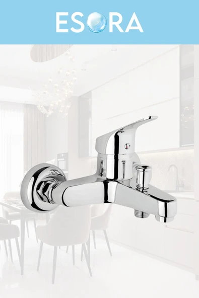 ESORA Robot Duş Sistemi Banyo Lavabo Mutfak Musluğu Çeşmesi Bataryası 4'lü Ful Set - 5