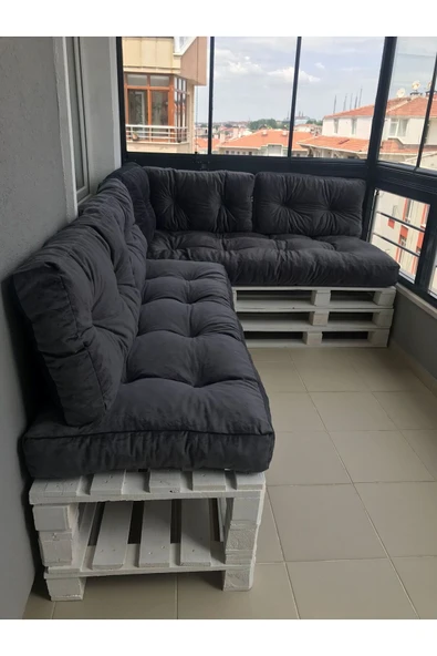 RMS CONCEPT İç Mekan Palet Minderi Seti Takımı 120x80 Alt / 120x40 Sırt - 6