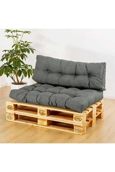 beyzima Palet Üstü Sırt Destekli Özel Tasarım Yer Minderi - 120x80cm Bahçe & Balkon - 1