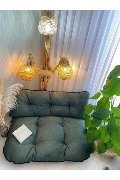 MÇ HOME Palet Minderi Yer Minderi 2 'li Takım Puf Minder - Resim 2