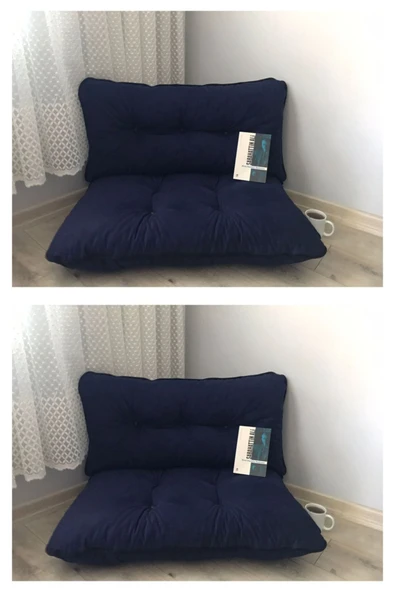 Lavinia Puf Lavinia Petek Önü Palet Yer Minderi Ikili Takım 2 Adet Sırtlı Lacivert ürün görseli