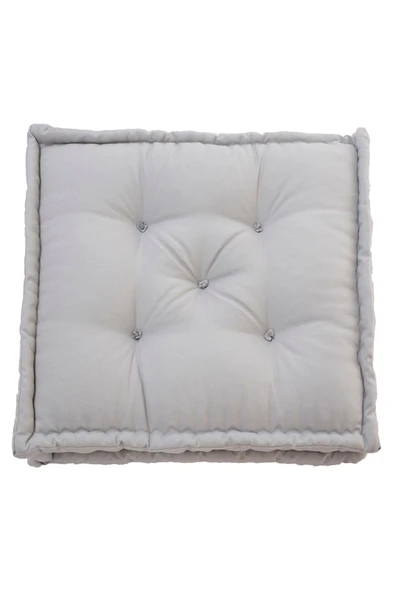 Aida Concept Fransız Yer Minderi 60x60 Puf Gri ürün görseli 1