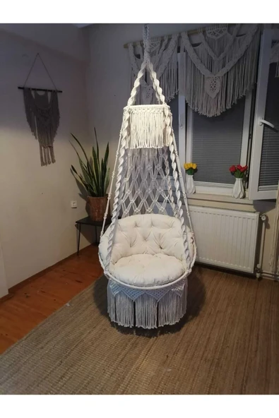 LADİN Uvs Concept Makrome Salıncak Minderi Ürün "salıncak Görsel Amaçlı Kullanılmaktadır" ürün görseli 1