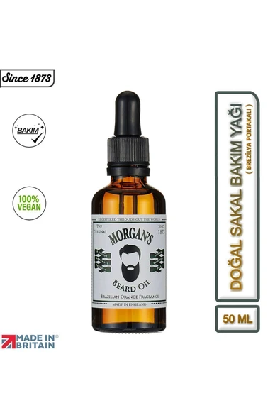 MORGAN'S POMADE Morgan's Beard Oil - Brezilya Portakal Özlü Sakal Yağı 50ml - Resim 6