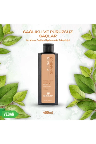QUADDRO PROFESSİONAL KERATİN YIPRANMIŞ SAÇLAR ONARICI ŞAMPUAN 400 ML - 1