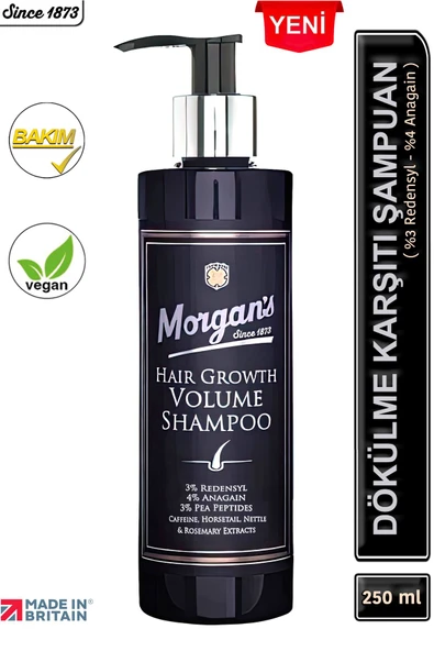 MORGAN'S POMADE Hair Growth Volume Shampoo - Dökülme Karşıtı Yenileyici Şampuanı 250 ml ürün görseli 1