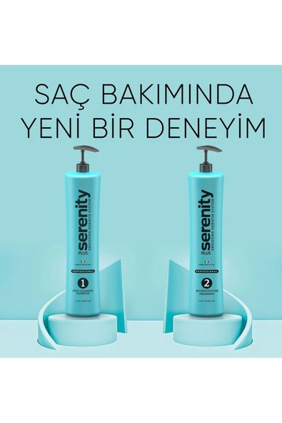 SERENİTY PLUS KERATIN SMOOTING SYSTEM 2'li set 1000 ml ürün görseli 1
