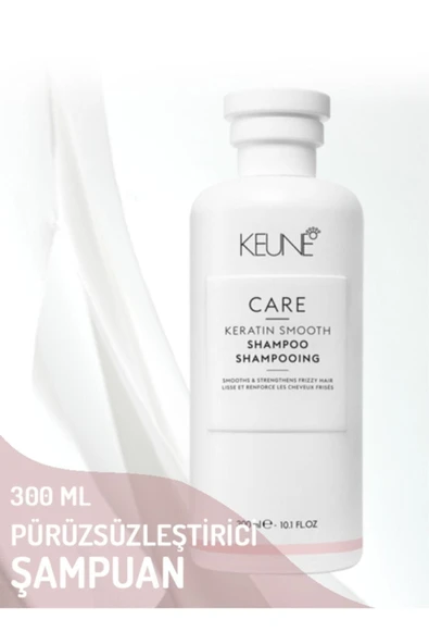KEUNE Keratin Smooth Elektiriklenme Karşıtı Saç Bakım Şampuanı 300 ml ürün görseli 1