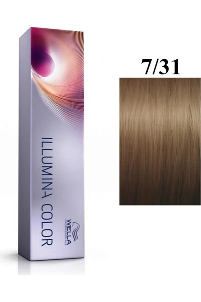 WELLA Illumina Super 7/31 Medium Gold Ashy Auburn Hair Dye 60 ml - 1